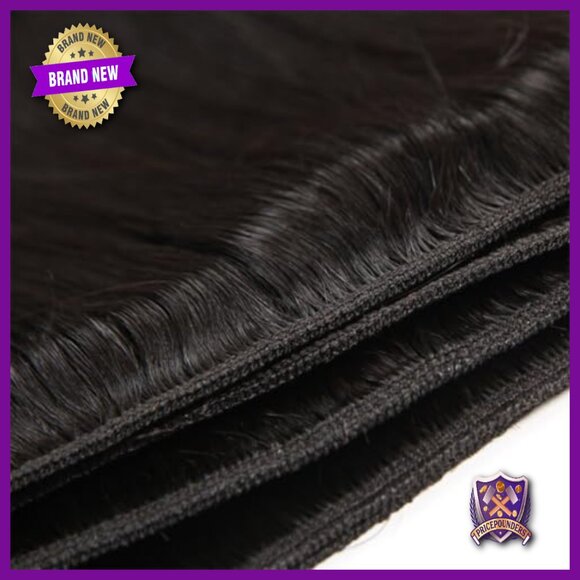Brazilian Virgin Human Hair Extensions 3 Bundles Straight 24 26 28 Inch main image 5